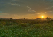 Sunset over the prairie